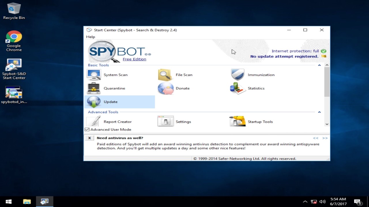 how to download spybot updates manually