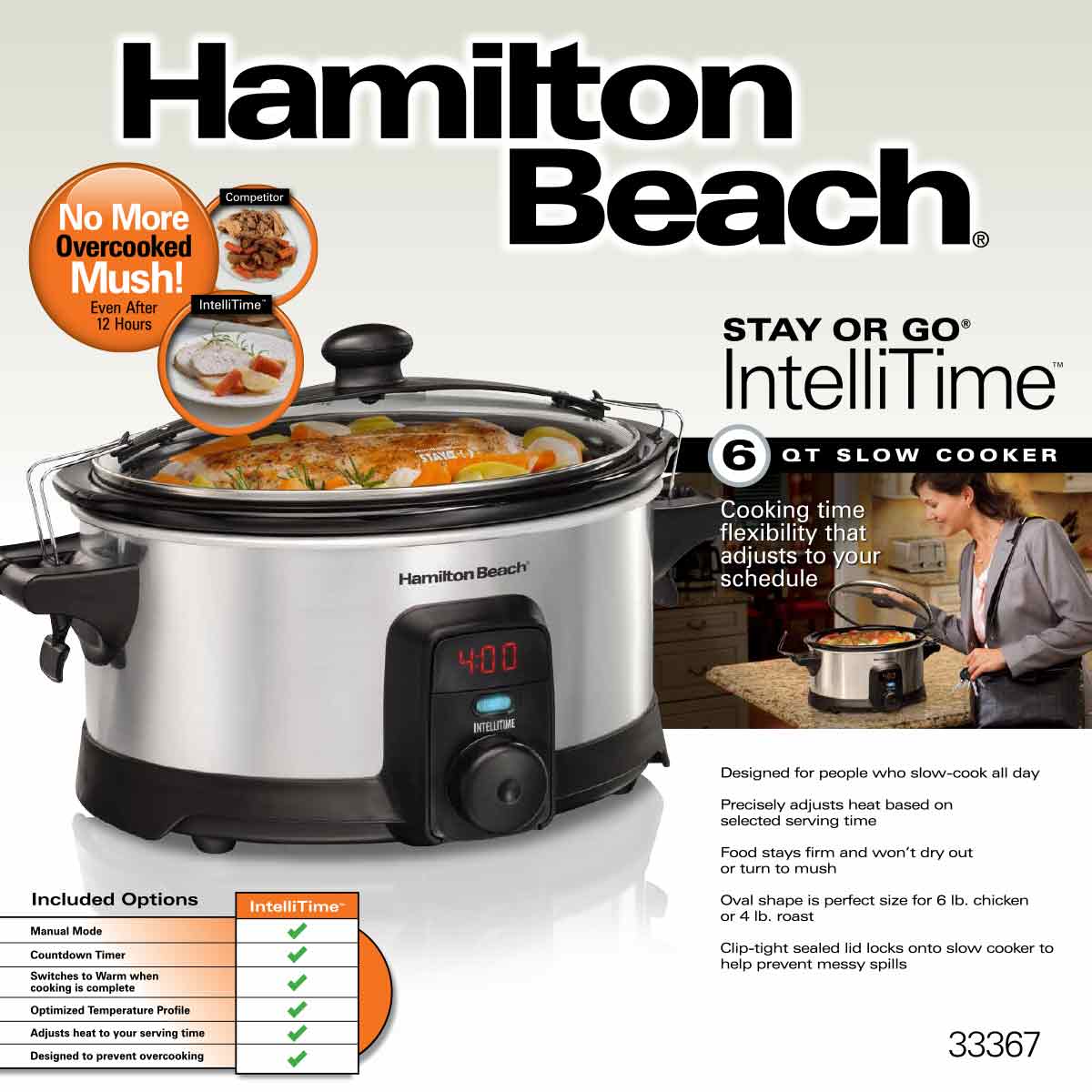 hamilton beach slow cooker model 33167 manual