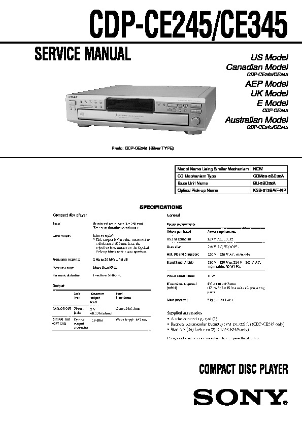 sony cdp cx355 manual pdf
