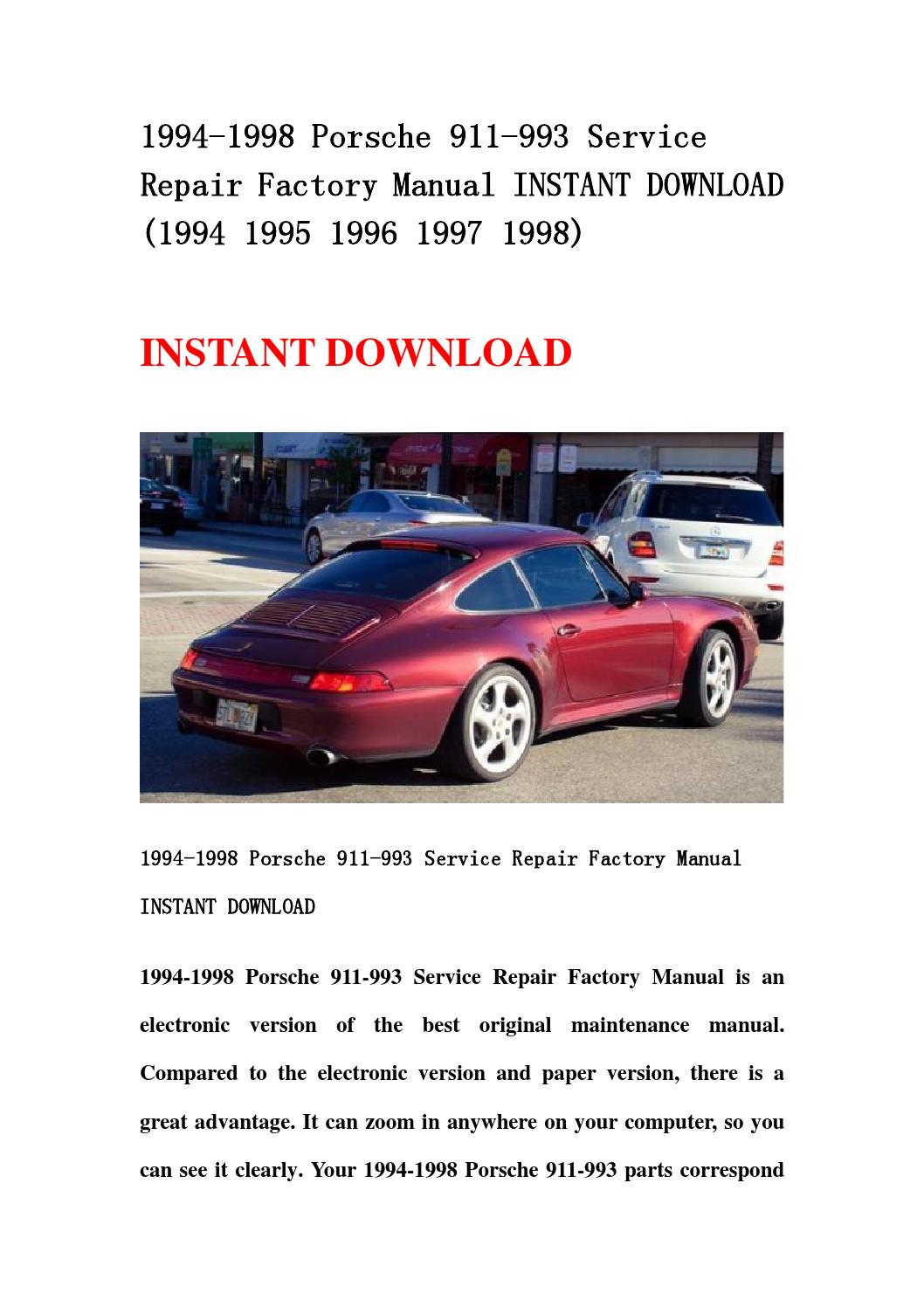 porsche 993 owners manual download